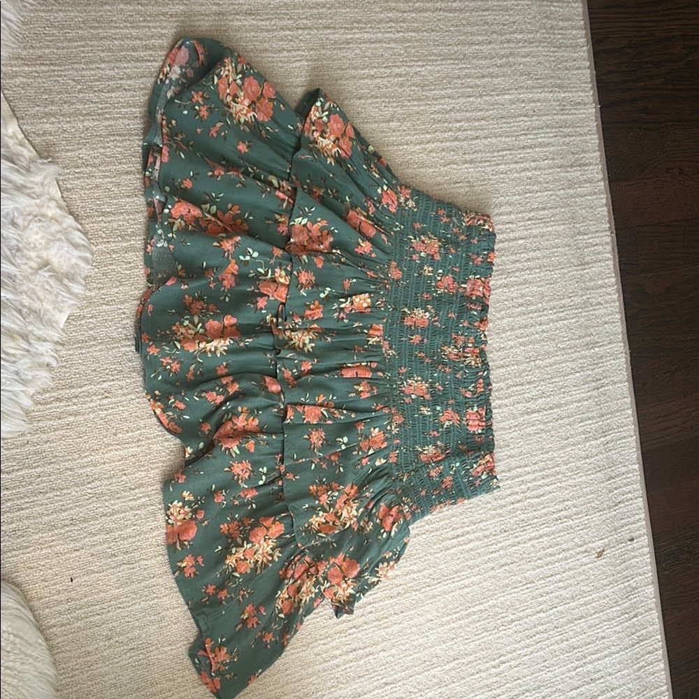 Floral Green Women's Skirt
